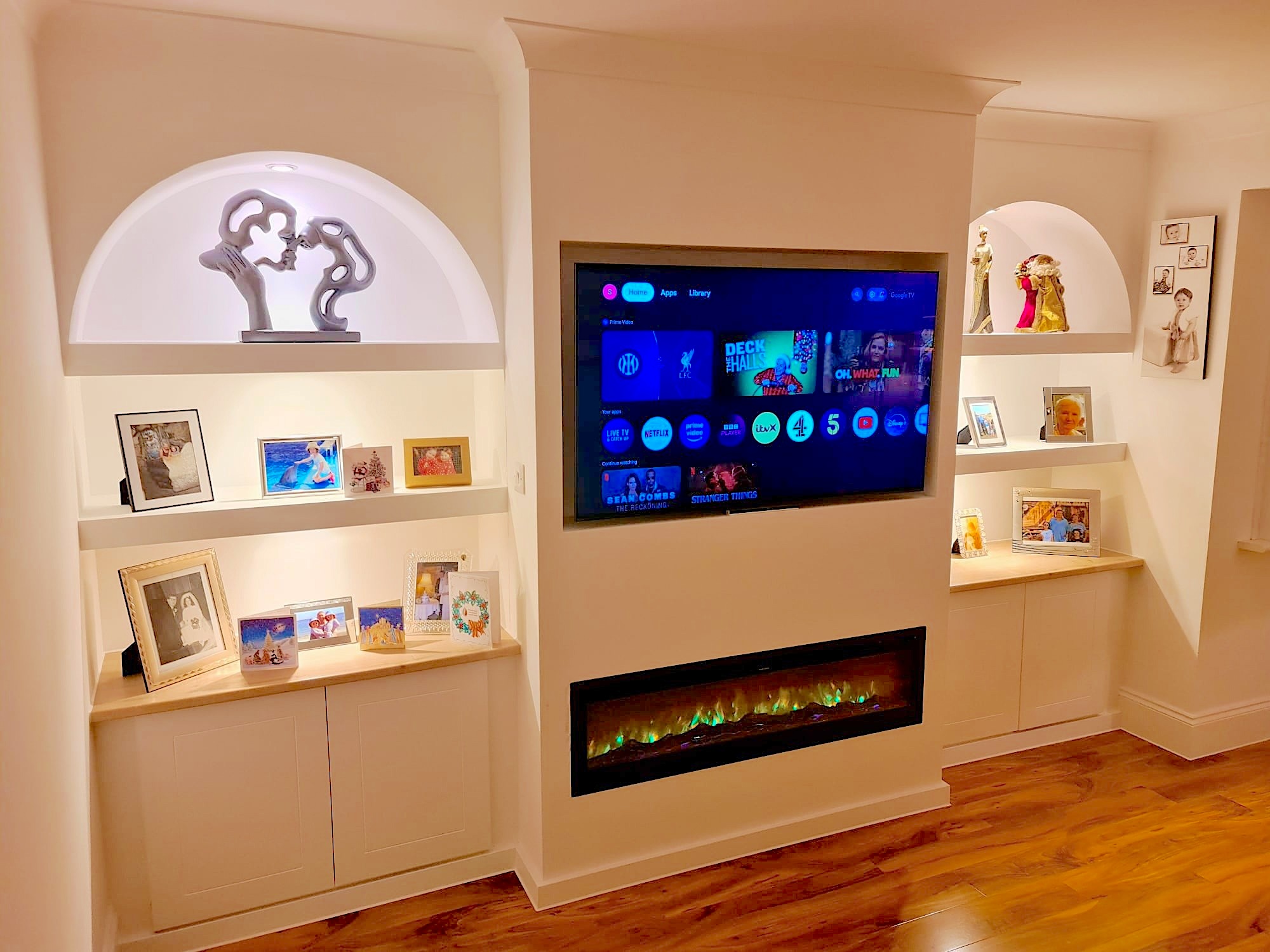 Arched alcoves with media wall, St Helier